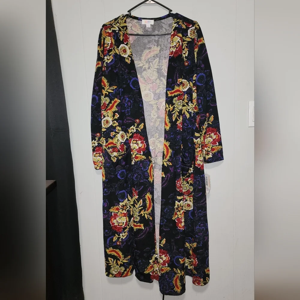 LuLaRoe NWT Gorgeous Floral Duster - Picture 14 of 14